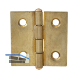 Knopfscharnier - leichte Ausf�hrung 25 x 25 mm, Messing poliert
