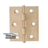 Knopfscharnier - leichte Ausf�hrung 60 x 50 mm, Messing poliert