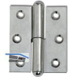 M�belband gerade - Halbrundkopf links, 50x40 mm, Stahl vernickelt