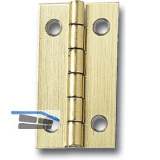 SCHMALE Kassettenscharnier Standard, 30x17 mm, Stahl vermessingt