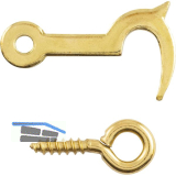 SCHMALE Kassettenhaken mit Ringschraube 30 mm, Stahl vermessingt