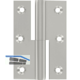 M�belband gerade - Zylinderkopf rechts, 50x40 mm,Messing vernickelt poliert