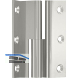 M�belband Kr�pfung D, Zylinderkopf links, 50x33 mm, Messing vernickelt poliert