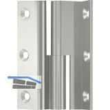 M�belband Kr�pfung D, Zylinderkopf rechts, 50x33 mm, Messing vernickelt poliert