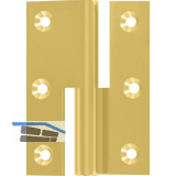 M�belband Kr�pfung B, Zylinderkopf links, 50x40 mm, Messing poliert