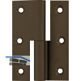 M�belband Kr�pfung B, Zylinderkopf links, 50x40 mm, Messing br�niert