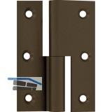 M�belband Kr�pfung B, Zylinderkopf rechts, 50x40 mm, Messing br�niert