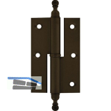 Stil-M�belband gerade, Zierkopf 19 links, 50x40 mm, Messing br�niert