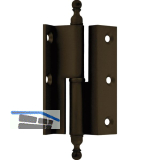 Stil-M�belband Kr�pfung D, Zierkopf 19 links, 50x33 mm, Messing br�niert