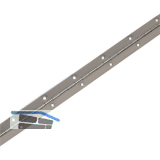 Stangenscharnier gebohrt 3500 x 32 mm, Edelstahl 1.4301