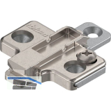 BLUM CLIP Kreuzmontageplatte, Zink, Schrauben, Distanz 0 mm