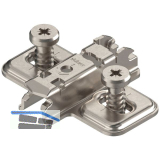 BLUM CLIP Kreuzmontageplatte Langloch, Stahl, Systemschrauben, Distanz 3 mm