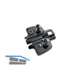 HETTICH Exzenter Kreuzmontageplatte, Systemschraube, Distanz 5 mm, schwarz