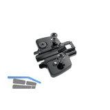 HETTICH Exzenter Kreuzmontageplatte asym, Spezialschraube,Distanz 1,5 mm schwarz