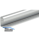 HETTICH Schiebet�rgriffleiste T�rst�rke 15-16 mm 2050 mm, Aluminium
