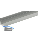 HETTICH Schiebet�r-Abschlussleiste U T�rst�rke 18-19 mm 2500 mm, Aluminium