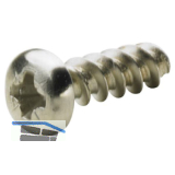 HETTICH Befestigungsschraube Linsenkopf, Glasst�rke 5,5-6,5 mm, Stahl vernickelt