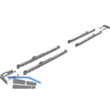 HETTICH TopLine XL Silent System D�mpfungs-Set, 2-t�rig 30-80 kg, grau