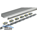 HETTICH TopLine XL Lauf- und F�hrungsschienenset 2300 mm, Aluminium eloxiert