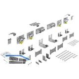 HETTICH TopLine L Schiebet�rbeschlag-Set 1350 x 2600, 3-t�rig 10-16 mm