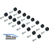 HETTICH TopLine L - D�nnt�r Set, Kunststoff schwarz / Stahl verzinkt