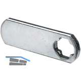 HETTICH Schlossriegel flach T�rst�rke 0,7 - 8 mm, Stahl vernickelt