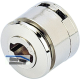 HETTICH PRESTIGE 2000 Zylinder-Glast�rschloss Typ 321, vernickelt hochglanz