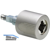 HETTICH PRESTIGE 2000 Zylinder-Drehgriff Typ 44.5 rechts, vernickelt matt