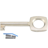 HETTICH M�belschl�ssel einfache Sperre Typ 20, Zamak vernickelt matt