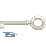 HETTICH M�belschl�ssel einfache Sperre Typ 08, Zamak vernickelt matt