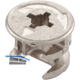 HETTICH RASTEX 15 Exzenter mit Abdeckrand, Plattenst�rke 19 mm vernickelt