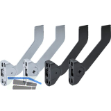 HETTICH Blendenst�tze einstellbar, Stahl Alu-Finish, links/rechts