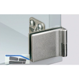 HETTICH Glast�rscharnier ET 5160 Set, Glas bis 6,3 mm; 43x30 mm, Zink vern. matt