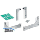 HETTICH SlideLine M Erg�nzungsset ged�mpft f�r eine geklebte Glast�r