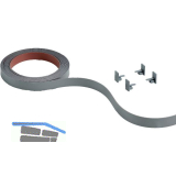 HETTICH SlideLine M Farbset zu vorlaufendem Laufprofil 25mm silber, 4000 mm