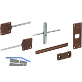 HETTICH Ausrichtbeschlag Kunststoff braun, T�r- / Fronth�he max. 2600 mm