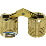 Exakt Einbohr-Scharnier Bohr � 12 mm, �W 180�, Messing blank