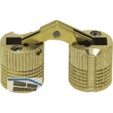 Exakt Einbohr-Scharnier Bohr � 16 mm, �W 180�, Messing blank