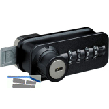 HETTICH Zahlenschloss mit Schn�pper - Fixcode, rechts, Stahl/KS schwarz