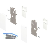 BLUM LEGRABOX Fronthalter Innenschubkasten H�he K, Seidenwei�-matt