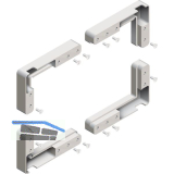 CINETTO Eckteile zu Aluminium Glasrahmenprofil ANKOR 19/27