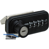 HETTICH Zahlenschloss f�r Schiebet�r - Fixcode, links, Stahl/KS schwarz