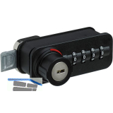 HETTICH Zahlenschloss mit Schn�pper - Freecode, Lade, Stahl/KS schwarz