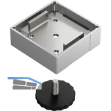 HETTICH LegaDrive Tischfu� Aluminium silber