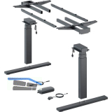 HETTICH Tischgestell Steelforce Pro 670 SLS Highline schwarz