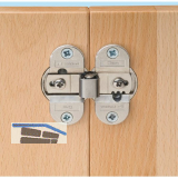 PR�META Faltt�rscharnier 2002N 180�, Zamak vernickelt