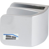 SISO Glast�rgriff Square, Glas 4-6 mm; 32,5x26 mm, Zink verchromt matt