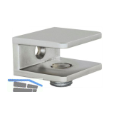 FONSEGRIVE Glastablar-Klemmtr�ger Pesaro, Glas 4-8 mm, Zamak chrom matt