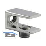 FONSEGRIVE Glastablar-Klemmtr�ger Perugia, Glas 6-10mm, Zamak verchromt poliert