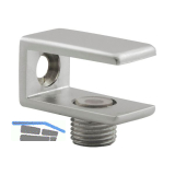 FONSEGRIVE Glastablar-Klemmtr�ger Perugia, Glas 6-10 mm, Zamak verchromt matt
